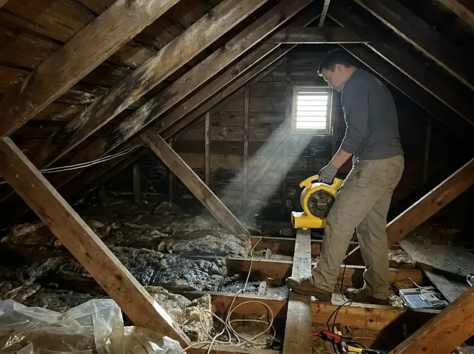 attic-water-damage-drying-proc-007 — frequently asked questions, Emergency Water Extraction & 24/7 Flood Response in Falmout…